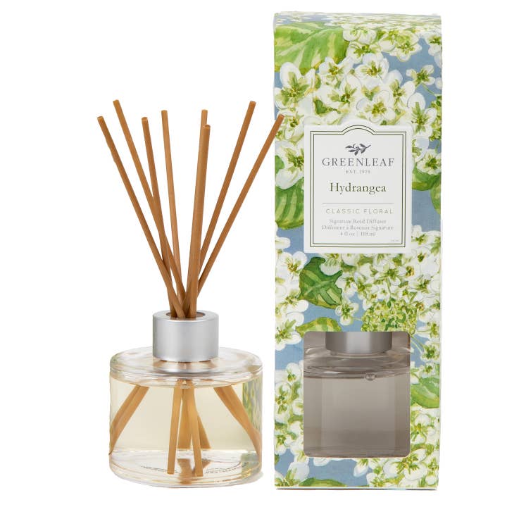 Hydrangea Reed Diffuser 4 Pack for wholesale by Greenleaf Gifts