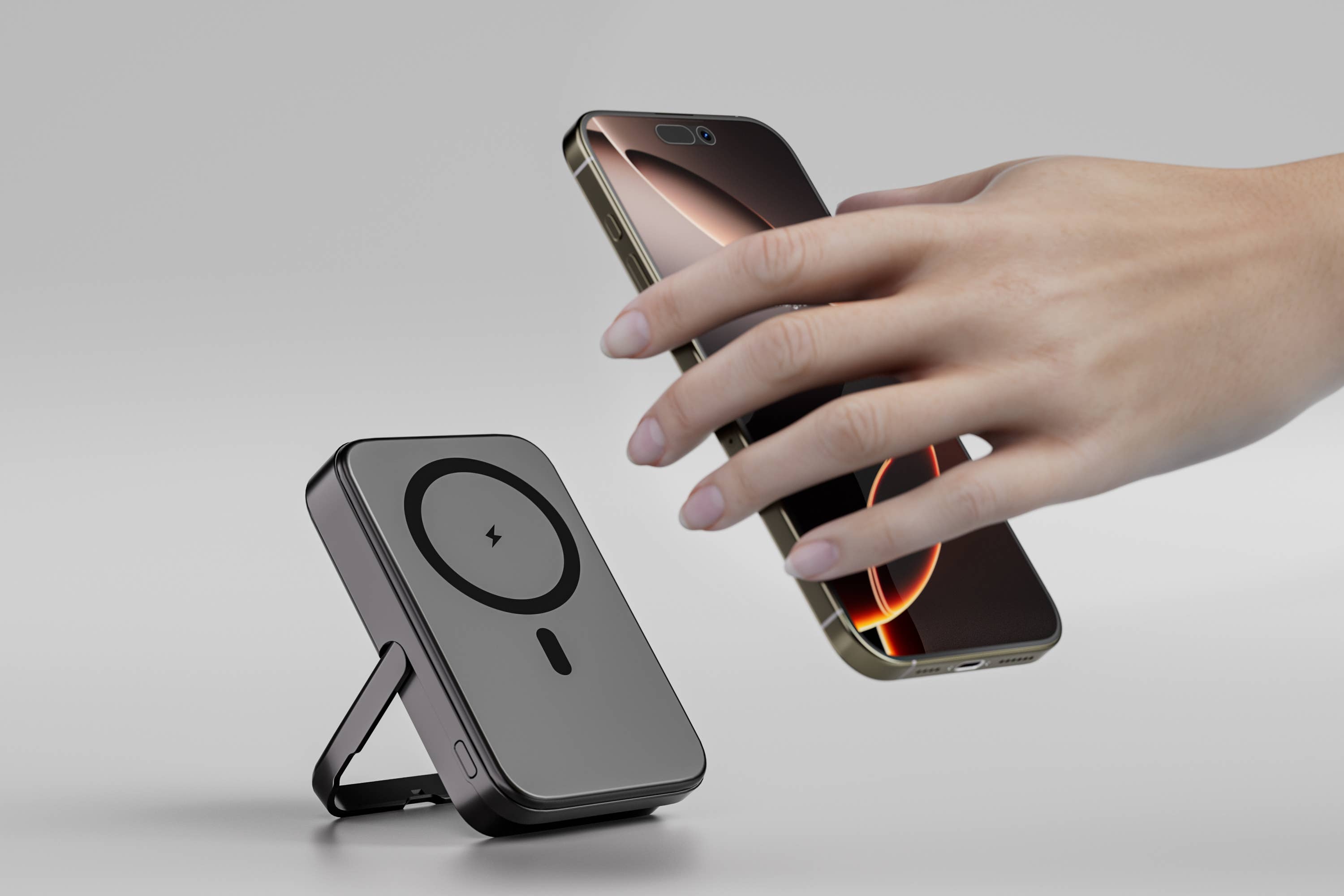 LAX Gadgets - Wholesale Portable Charger - MagSafe 10000mAh Power Bank with Kickstand- Retail Packaging6