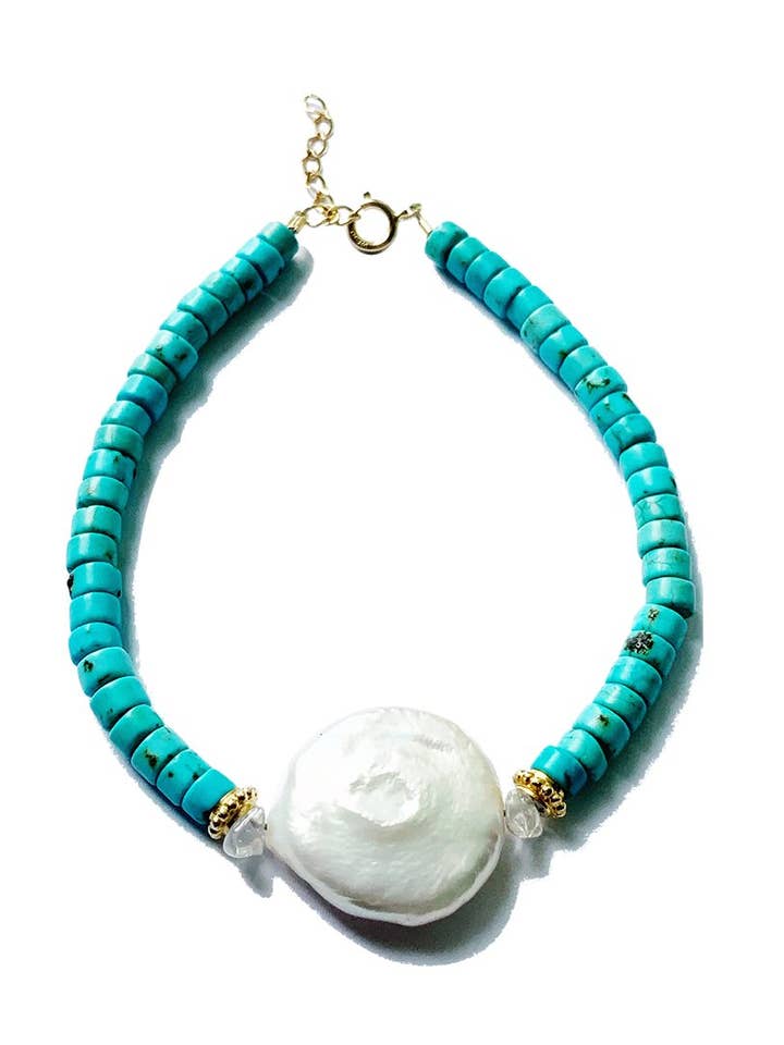 Bracciale Madre Terra Turchese per la vendita all'ingrosso da parte di Holi Editions