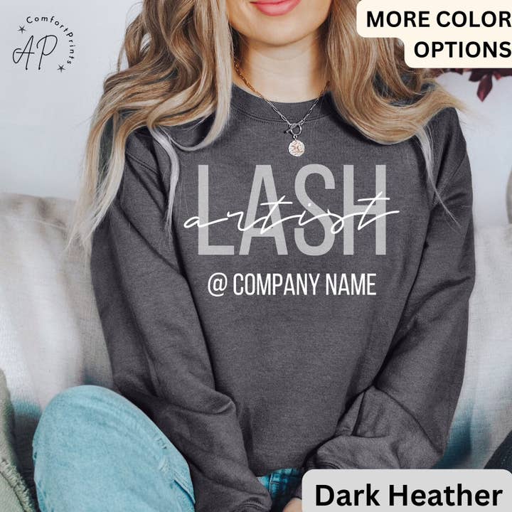 APComfortPrints - Wholesale Graphic Sweatshirt - Women's - Custom Lash Artist Sweatshirt, Personalized Lash Boss #4