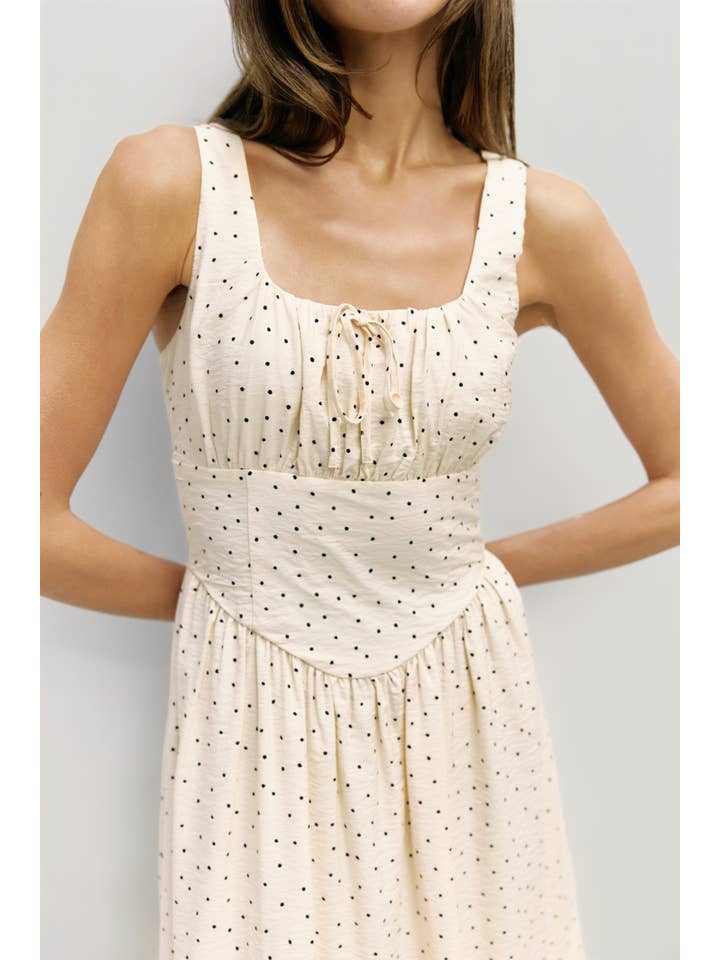 All Row - Wholesale Dress - Women's - The Melinda Dress | Polka Dot Milkmaid Dress4