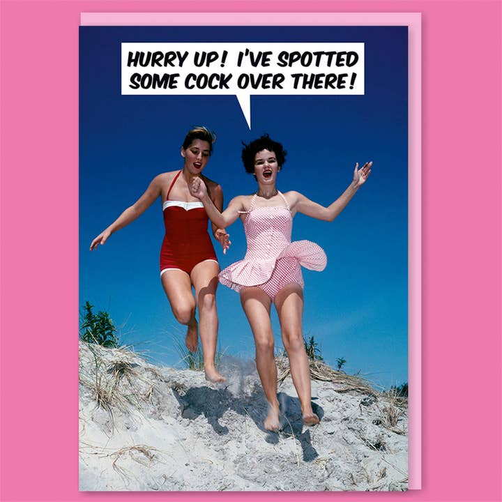 I've Spotted Some Cock Greeting Card for wholesale by Dean Morris Cards