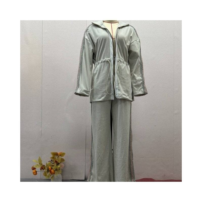UZ Wholesale Store - Wholesale Top & Pant Set (NOT Loungewear) - Women's - Colorful Sequin Drawstring Top And Pants Set5