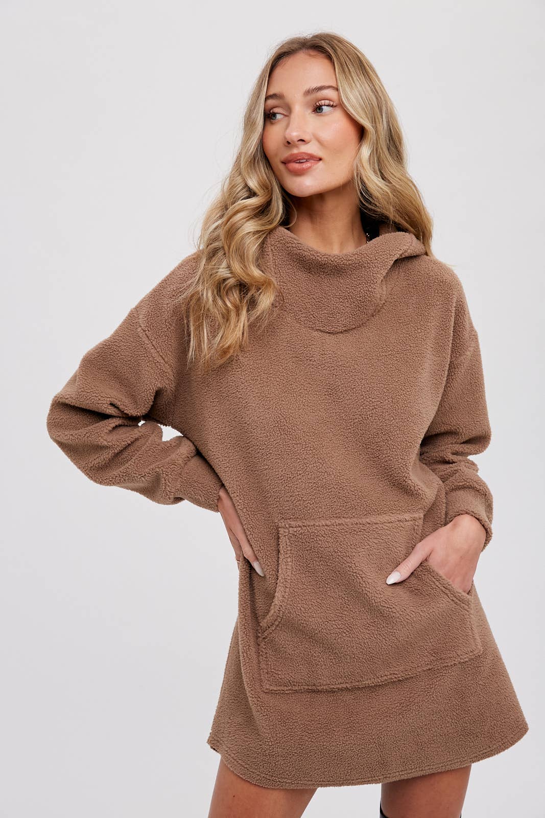 Bluivy - Wholesale Hoodie - Women's - FLEECE HOODIE TUNIC21