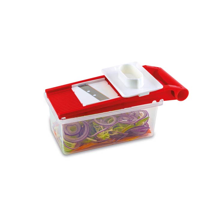 Rigamonti Pietro & Figli srl - Wholesale Grater - Art. 320 MAGIC GRATER SET:slicer+container+4 inserts - RED3