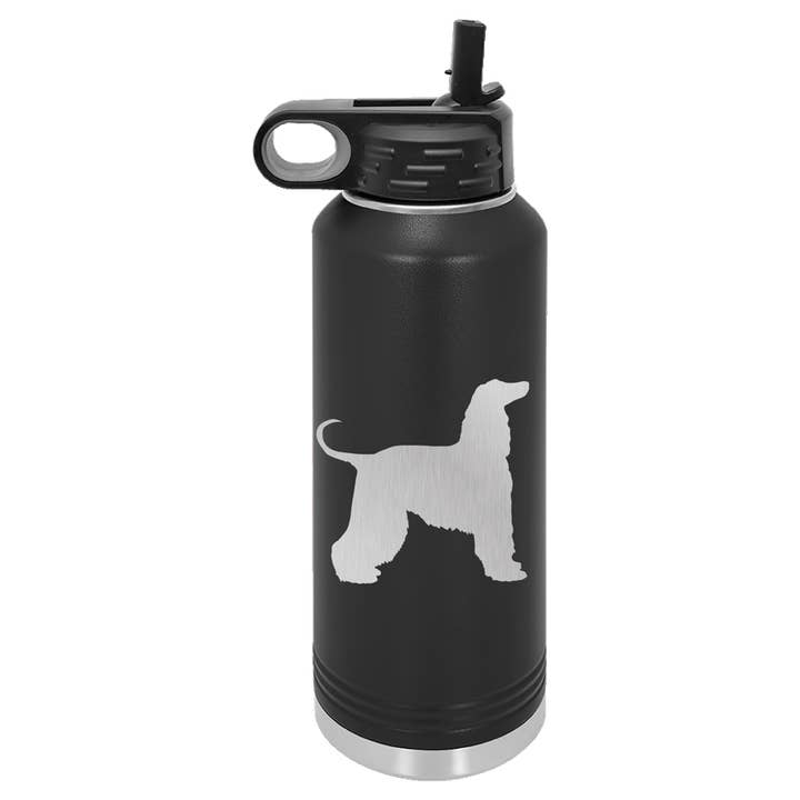 Afghan Dog Water Bottle for wholesale by Traci's Fun Creations