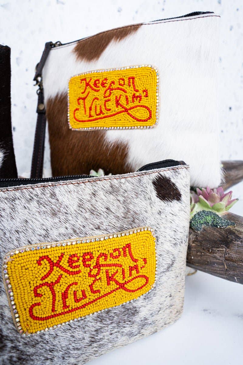 Wholesale Accessory Market - Wholesale Clutch Bag - Women's - Keep On Truckin' Cowhide Wristlet Clutch2
