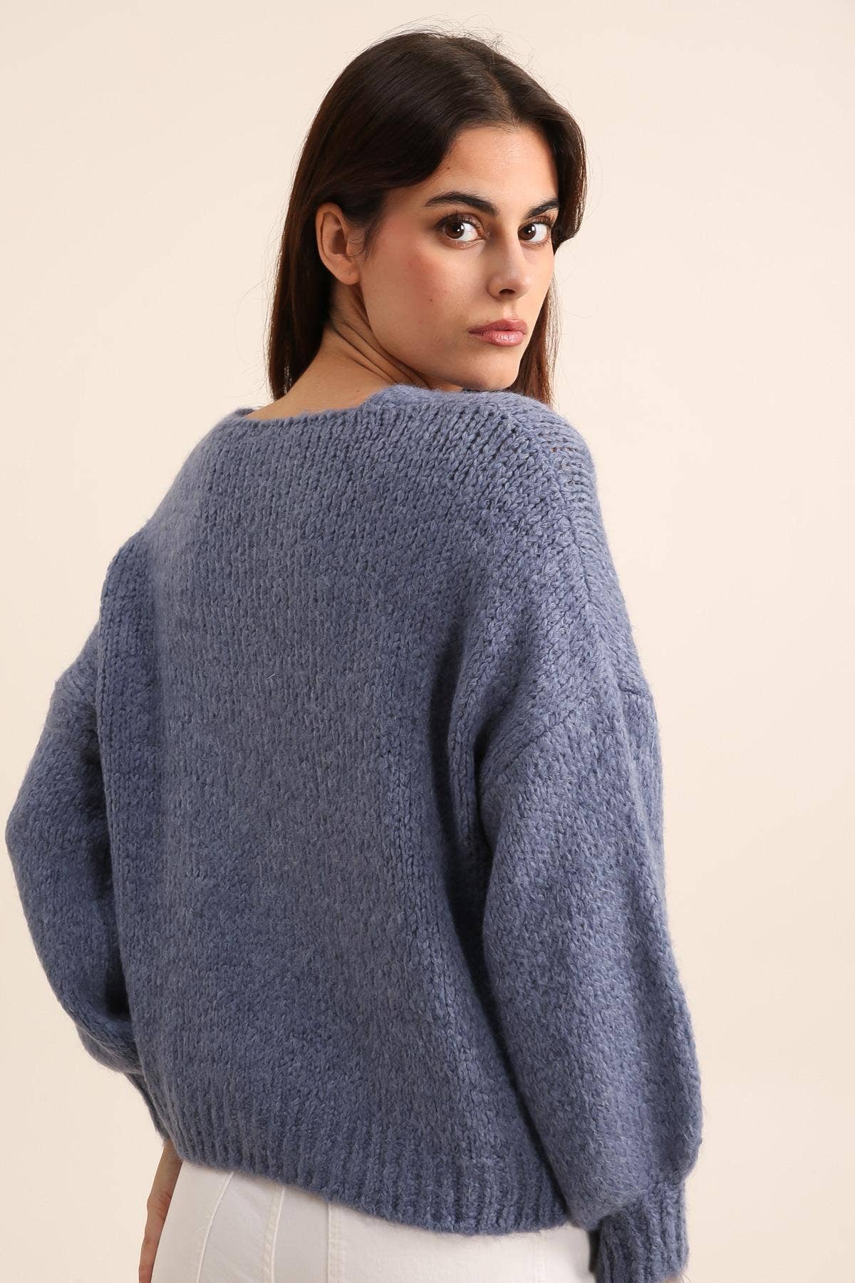 LÉA & LUC - Vente Cardigan – femme - Gilet cardigan col en V et motif fleur REF. 307797