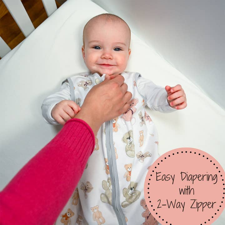 LollyBanks - Wholesale Sleepsack - Baby - Bear Hugs Baby Sleep Sack, 100% Organic Cotton3