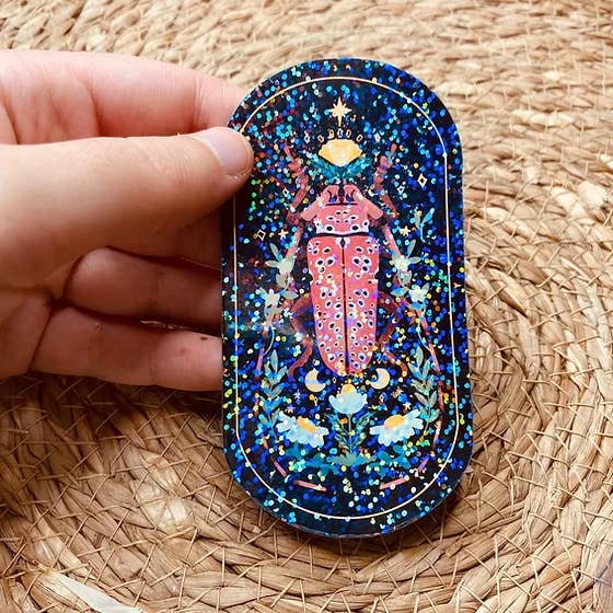 Split Moon Studios - Wholesale Sticker - Beetle Bug Holographic Vinyl Stickers - Bullet Journal4
