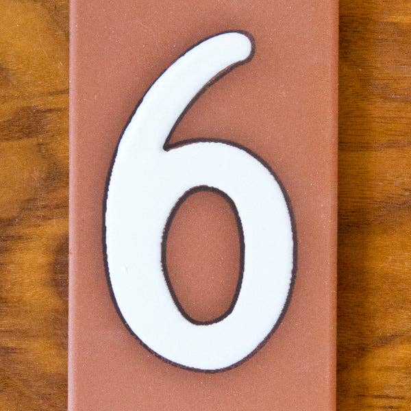 Carly Quinn Designs - Wholesale Outdoor Sign - Terra Cotta Plain Individual 3x6 House Number Tiles6