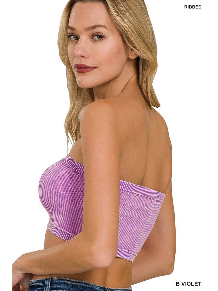 42POPS - Wholesale Bustier - Women's - ",,,.Premium washed seamless rib bandeau top bra17