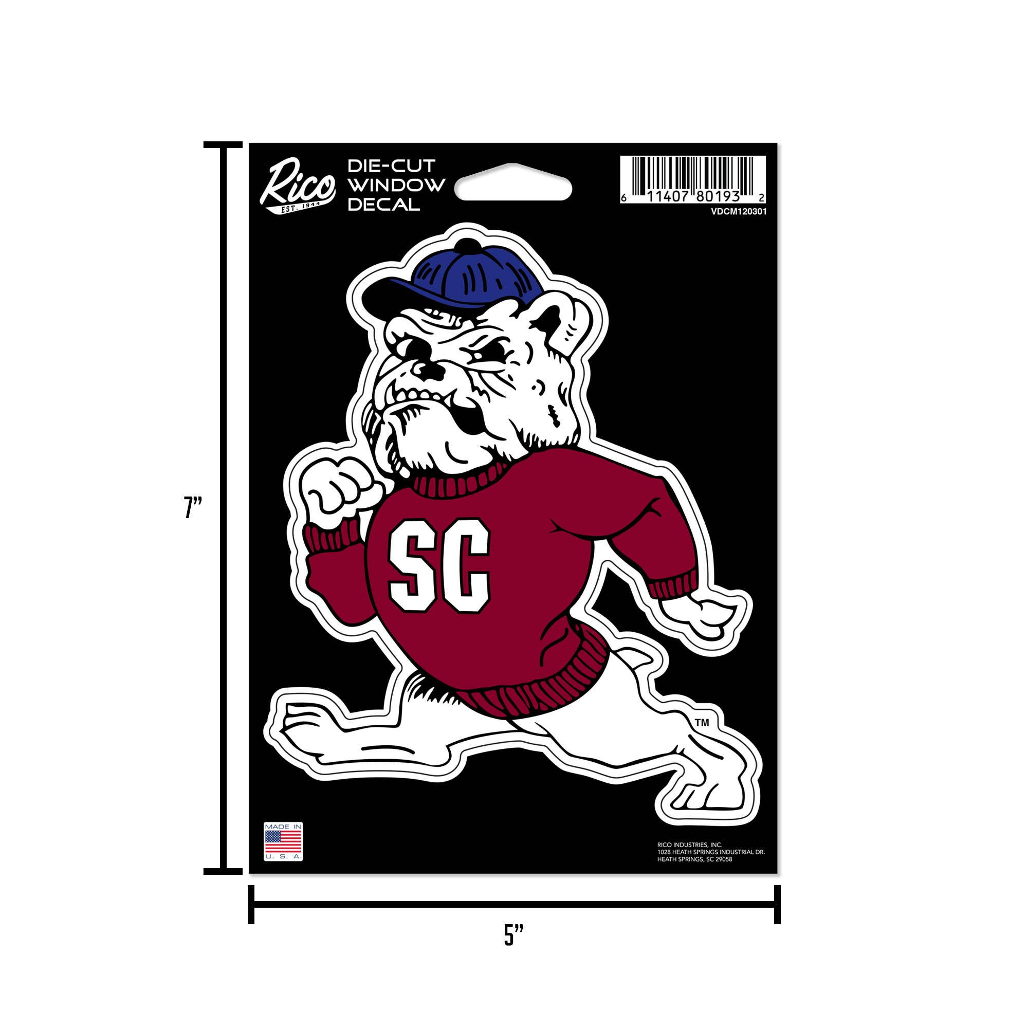 Rico Industries - Vente Breloque décorative pour voiture – unisexe - Autocollant découpé moyen NCAA South Carolina State Bulldogs5