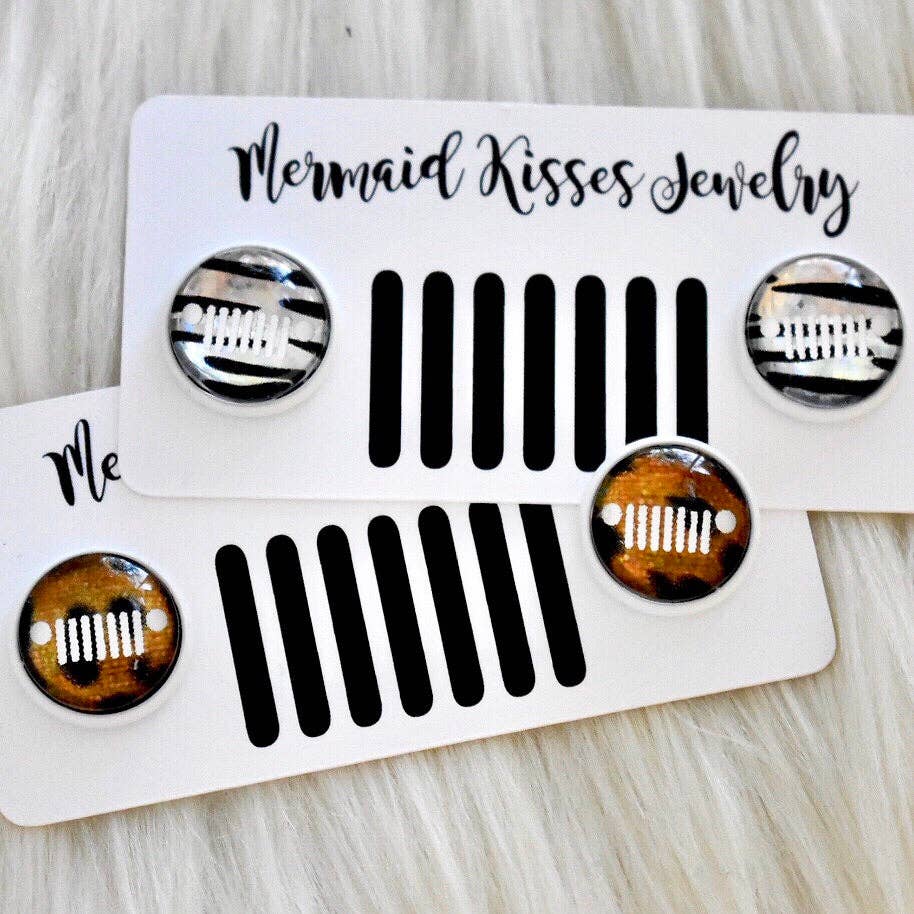 Daydreamer Designs - Vente Clous d'oreille - Puces d'oreilles Jeep Grill Foil1