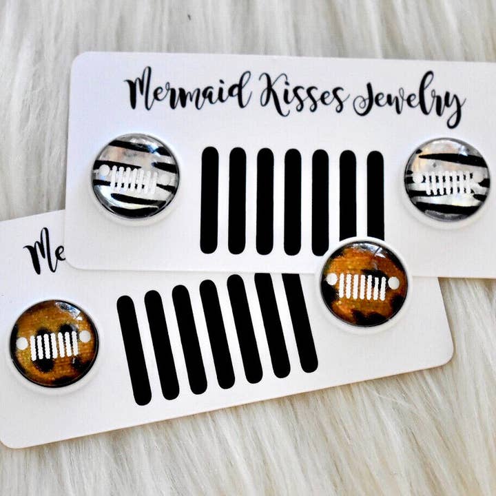 Daydreamer Designs - Vente Clous d'oreille - Puces d'oreilles Jeep Grill Foil1