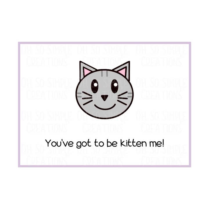 Got To Be Kitten Me Mini Greeting Card for wholesale by Oh So Simple Creations