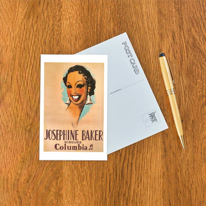 Found Image Press – wholesale Vykort – Vykort AP-281 Josephine Baker Skivannons reklam1