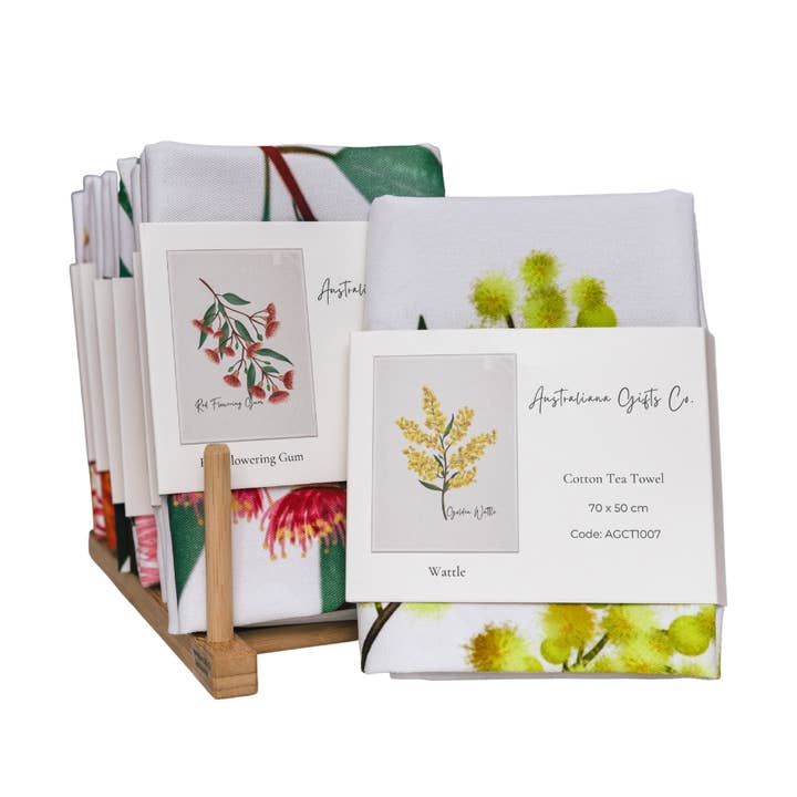 Australiana Gifts Co - Wholesale Tea Towel - AGCT1018: Sulphur Crested Cockatoo Tea Towel