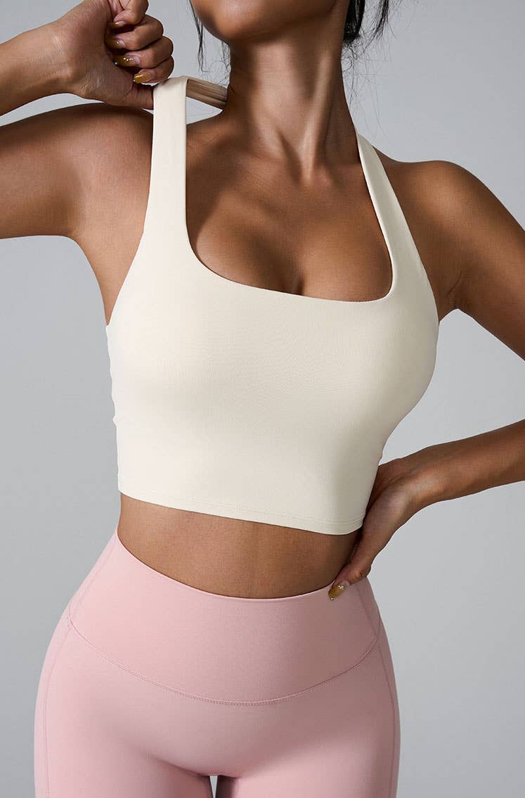 Crave by FW – Engroshandel Sportstop – til kvinder – Ærmeløse sports-bh'er med halterneck og crop-top længde6