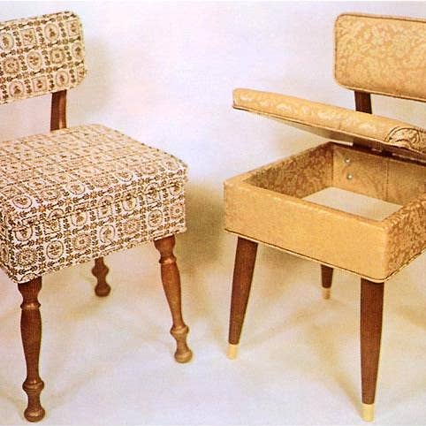 Impression d'art BF-59 Deux chaises avec espace de rangement pour la vente par Found Image Press