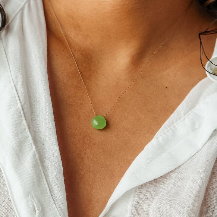 Bali Soul - Wholesale Pendant/Charm Necklace - Prehnite Silk Cord Necklace