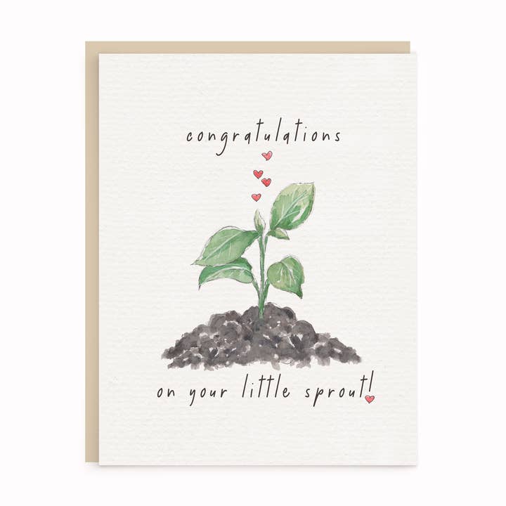 Lizzy & Grace - Wholesale Baby Card - Little Sprout | Congratulations | New Baby | Expecting Card