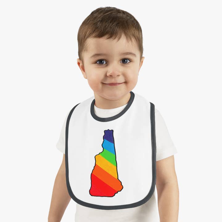 Baby-Lätzchen - Regenbogen-Design New Hampshire für den Großhandel von Oceane's Echo