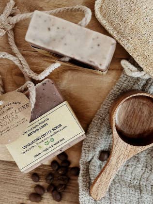 Luxury Soap - Mint Exfoliating Scrub Soap for wholesale by Coconut Luxe Naturals