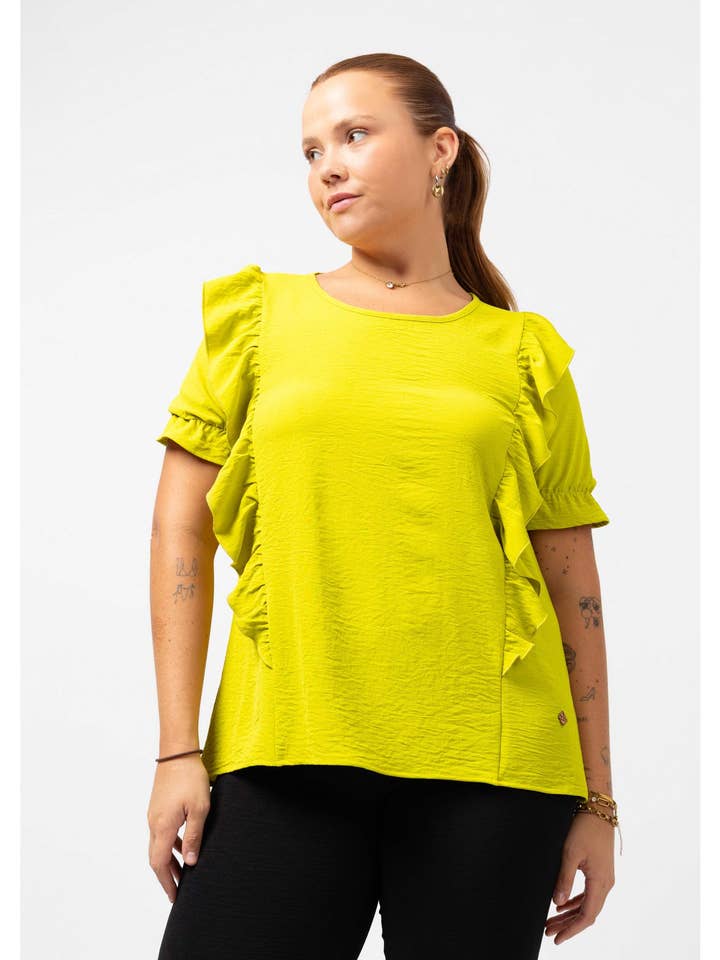 251111 - Tuniek in effen stof Lente Zomer Collectie Grote Maten voor wholesale door Teresa Cardoso Oliveira