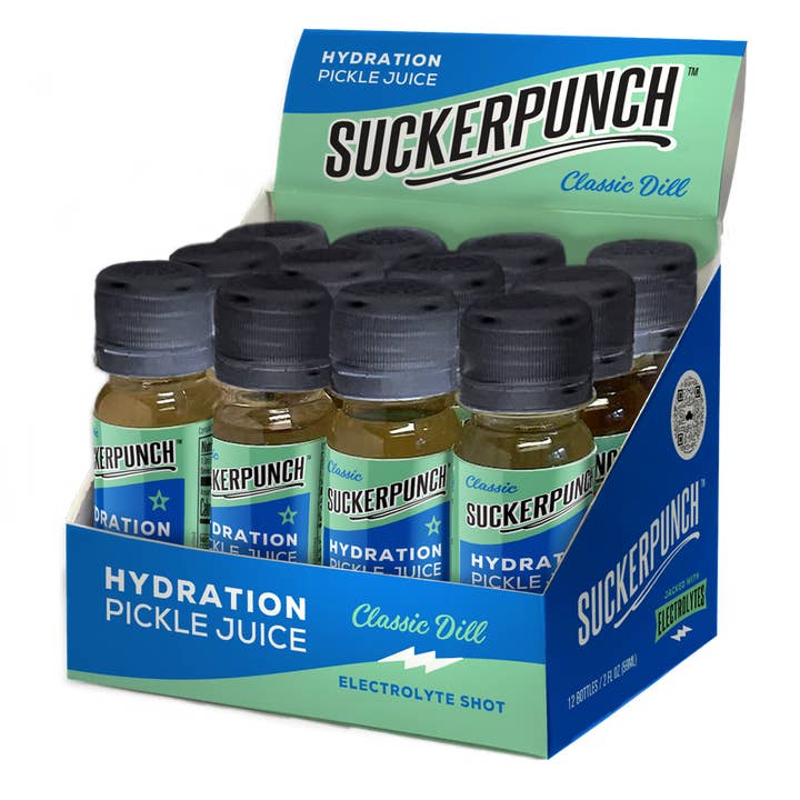 SuckerPunch Pickles - Wholesale Wellness Juice/Tonic - 2oz Dill Pickle Juice Electrolyte Shot - 12x