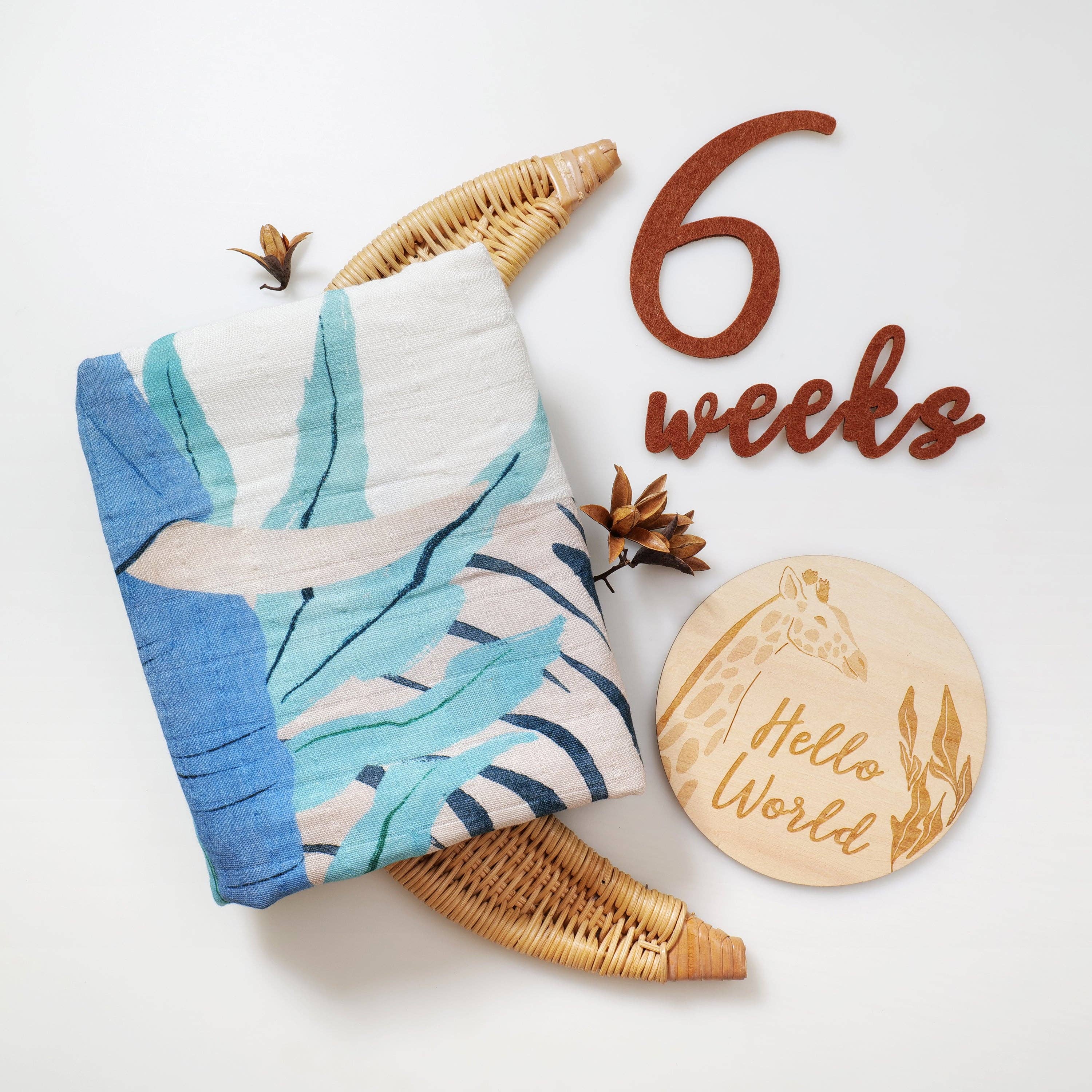 Miaoberry - Venta al por mayor Mantita de momentos - Niños y bebés - Manta de Hitos de Muselina de Algodón Orgánico | Safari (África)5