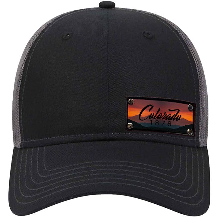 Colorado Mt Pic Sunset on Rch112 Hut in Schwarz und Anthrazit für den Großhandel von Stryder Gear