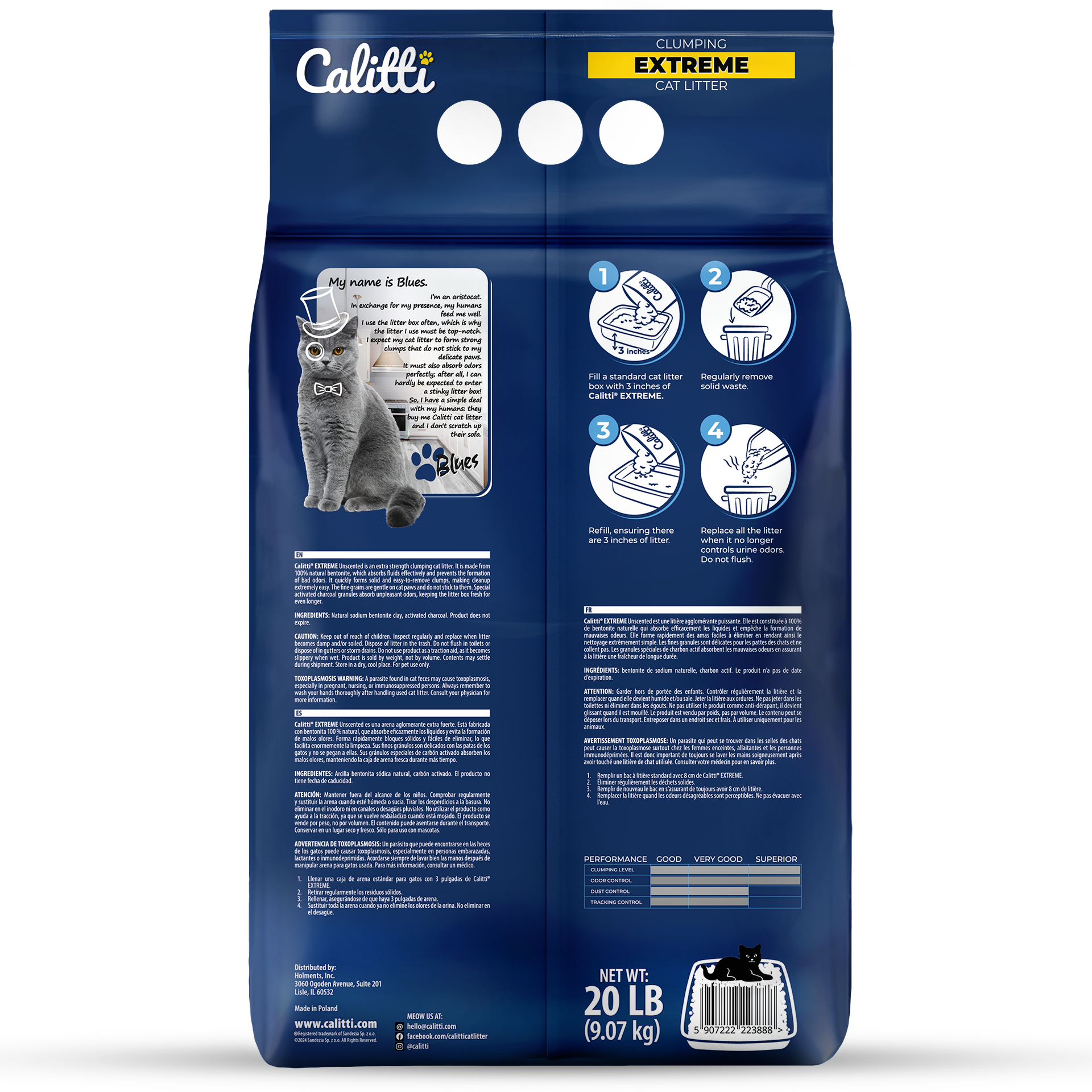Calitti - Wholesale Cat Litter - Calitti EXTREME 20 lb Unscented Clumping Clay Cat Litter1