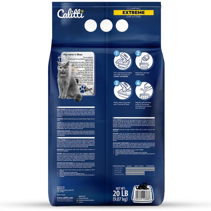 Calitti - Wholesale Cat Litter - Calitti EXTREME 20 lb Unscented Clumping Clay Cat Litter1