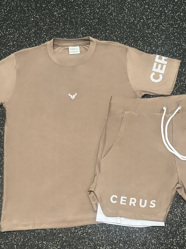 Cerus Clay Brown Fusion Herren-T-Shirt für den Großhandel von Cerus Clothing