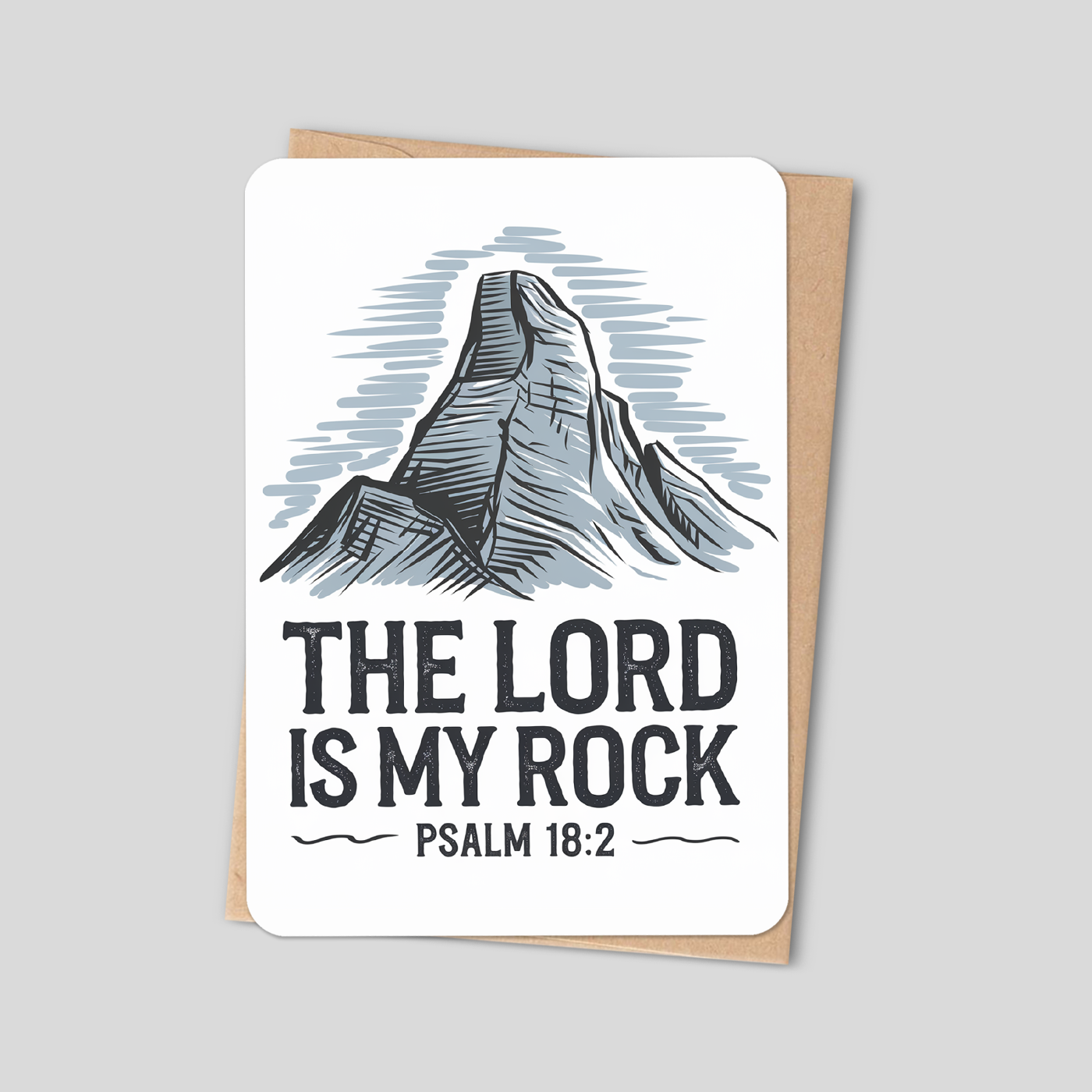 Little Prayer Tea Company - Wholesale Religious Card - The Lord Is My Rock – Psalm 18:2 Christian Greeting Card0
