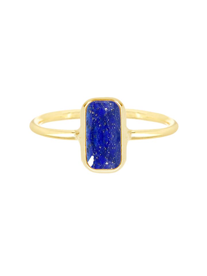 Lapis Petite rektangel Ring - GF for engroshandel hos Zoey Simmons