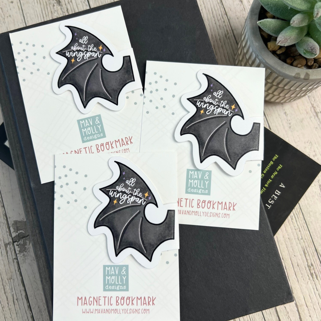 Mav & Molly Designs - Wholesale Bookmark - Wingspan Romantasy Magnetic Bookmark 3