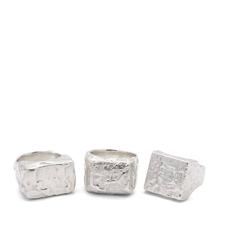 MOCA Jewellery - Wholesale Signet Ring - Textured Signet Ring15