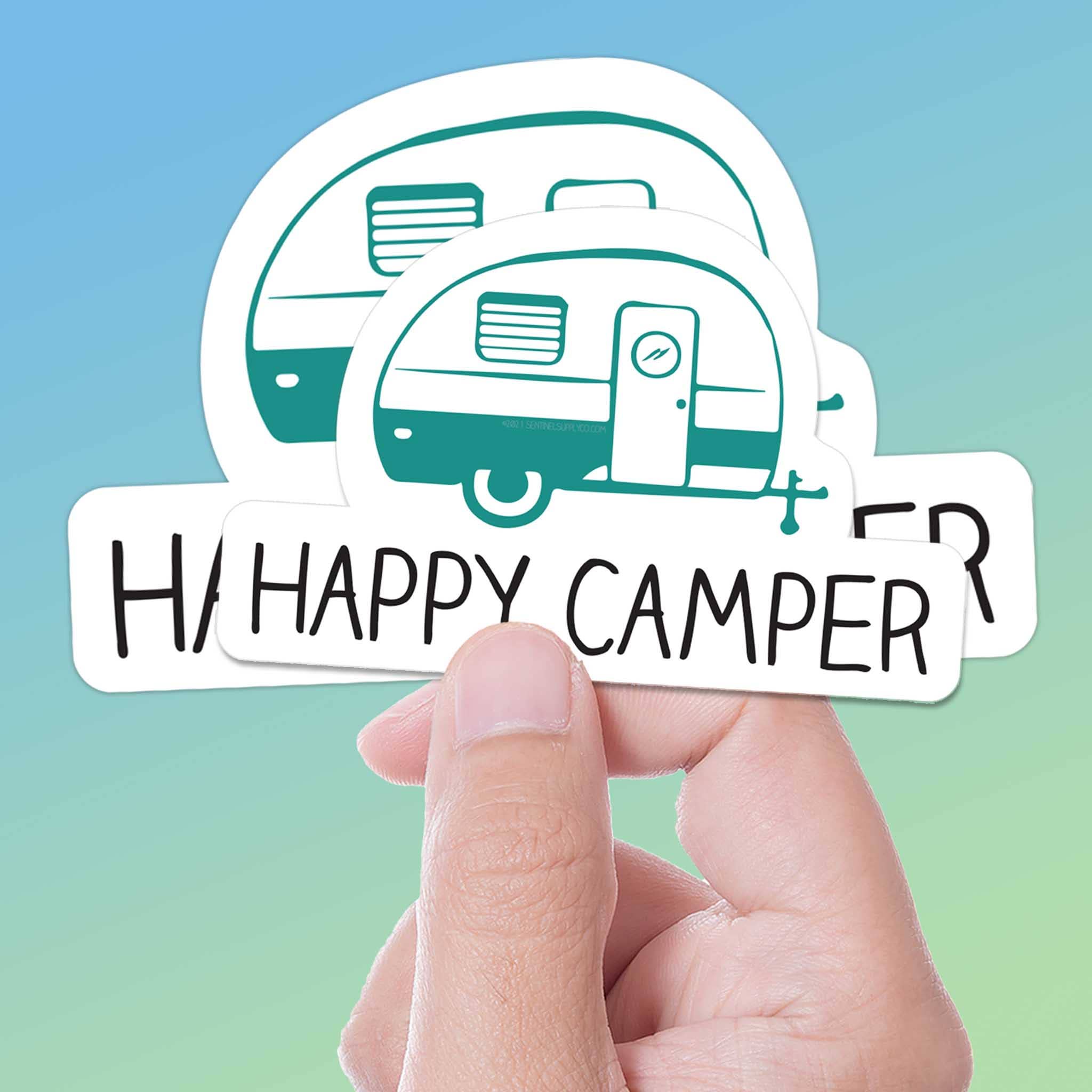Sentinel Supply – Großhandel Aufkleber – Happy Camper Aufkleber, niedliche Autoaufkleber für Wohnmobile1
