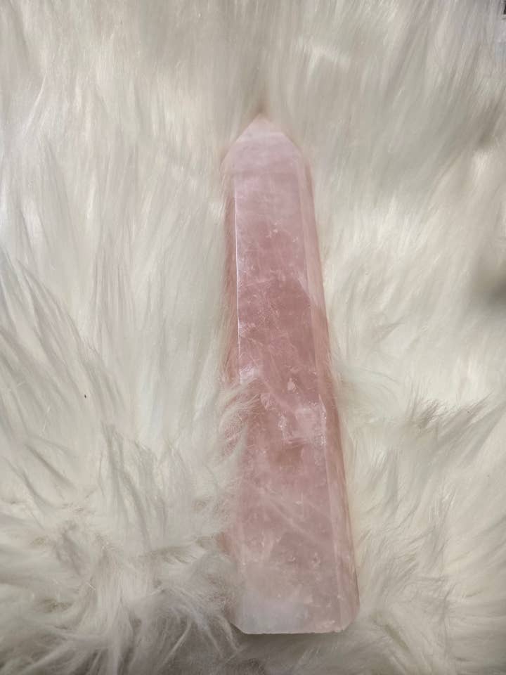 Rose quartz tower for wholesale by Eclectic Wallflower Boutique