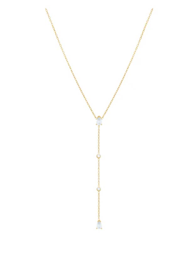 Mixed Station Lariat Necklace for wholesale by ALEXIS DAOUD JEWELRY