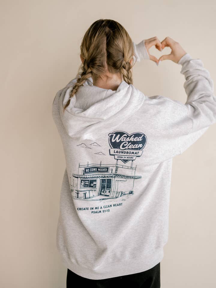 Hoodie Lavado Limpo I Hoodie Cristão por atacado de Dear Heart