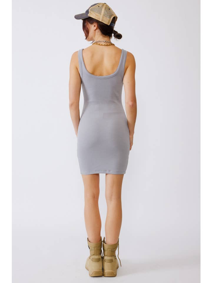 Signature 8 - Wholesale Dress - Women's - SLIT S8 RIBBED DRESS - S3377