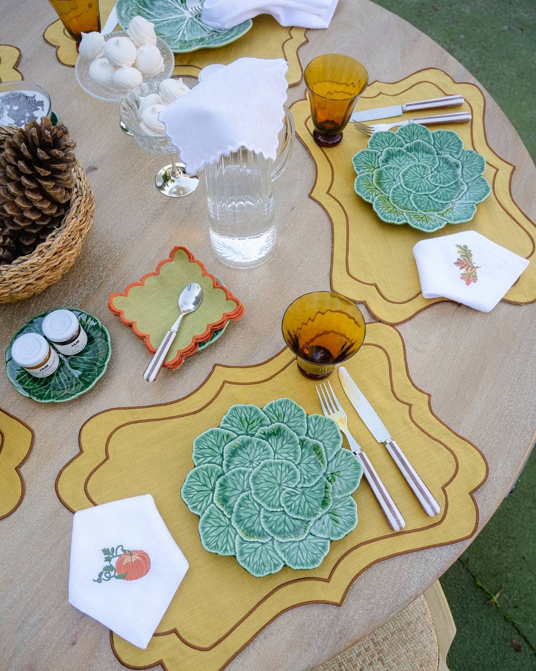 Mariaida Home - Wholesale Placemat - Individual Breeze, Mustard with Chestnut0