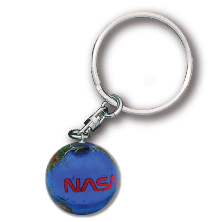 Porte-clés Earth avec logo NASA Worm pour la vente par Shasta Visions