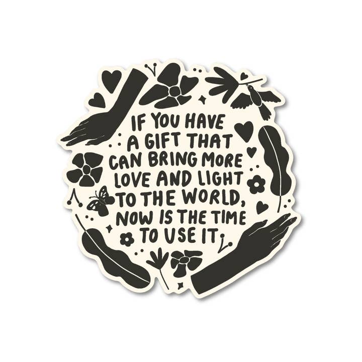 Love and Light Sticker for wholesale by Oh Happy Dani