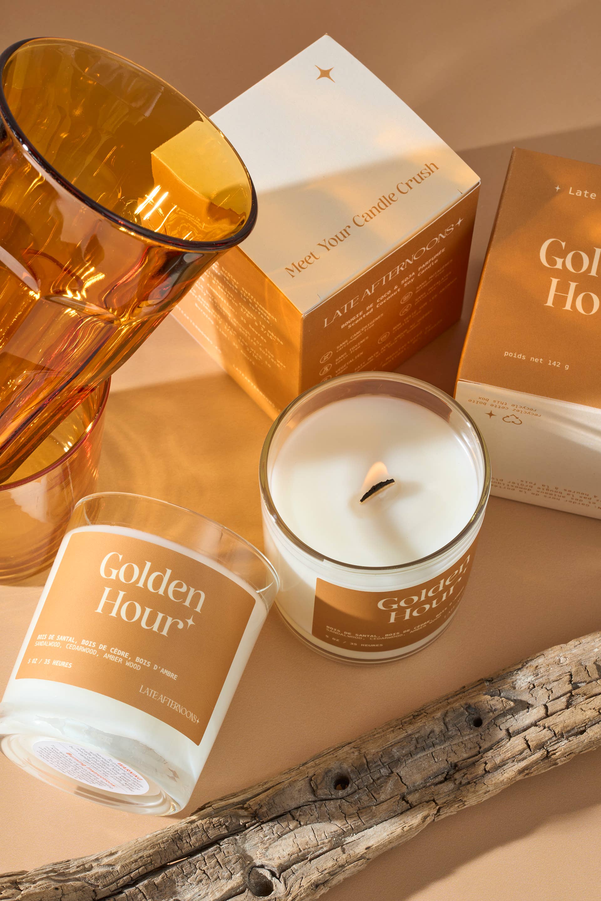 Late Afternoons – Großhandel Geschenkkerze – Goldene Stunde | Sandelholz, Zedernholz, Amberholz2