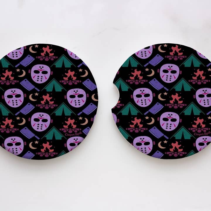 Jason Friday 13th Halloween Car Coasters for wholesale by XO Wholesale