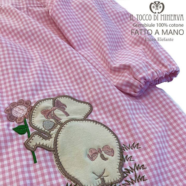 Op maat gemaakt Olifantenlijn Meisjes Schort - Handgemaakt voor wholesale door Il Tocco di Minerva